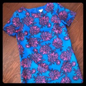 JCREW Floral Shift Dress 6 petite